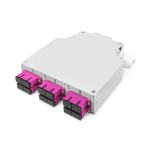 Digitus DN-963850-4 LWL-Hutschienenbox, MM-OM4, bestückt, mit SC-Adapter und Pigtail 
