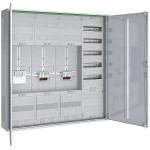 ABN RS407Z0052 , Zählerschrank 3Pkt 2Z 1R 1V 1APZ HLAK / ZSK IP44 SKII 5-polig BxHxT: 1050x1100x210mm 
