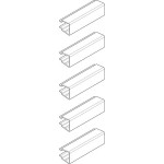 ABN GSBM500N5 Berührungsschutz für CU 12x5/10mm 5x 500 500mm lang 5 Stück 