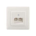 Rutenbeck 13011240 UAE-Anschlussdose 2-fach Unterputz mit schaltbaren Widerständen 2 x 4-polig 4 Schraubkontakte mit Spreizkrallen reinweiß (ähnlich RAL 9010) 