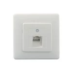 Rutenbeck 13411201 Cat. 6A iso U-Anschlussdose ungeschirmt 1-fach Unterputz mit Kunststofftragstegen mit Spreizkrallen reinweiß (ähnlich RAL 9010) 