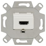 Rutenbeck 17010553 HDMI-Anschlussdose, 1-fach, mit 20 Schraubkontakten, für handelsübliche TAE-Zentralstücke 
