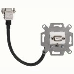 Rutenbeck 17010555 VGA-Anschlussdose, 1-fach, mit Kabelpeitsche (20 cm), für handelsübliche TAE-Zentralstücke 