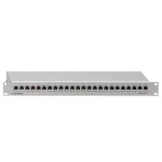 Rutenbeck 236101100 Cat.6A iso-Patchpanel, geschirmt, 19/1 HE, mit 24 RJ45-Steckbuchsen, Direktmontage, lichtgrau (ähnlich RAL 7035) 