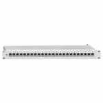 Rutenbeck 238101100 ClassEA iso-Patchpanel, geschirmt, 19/1 HE, mit 24 RJ45-Steckbuchsen, Direktmontage, lichtgrau (ähnlich RAL 7035) 