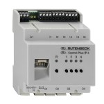 Rutenbeck 700802615 IP-Schaltaktor/Sensor, 4 x 16 A , 1 A/D-Eingang, mit Netzwerkanschluss, REG-Montage, lichtgrau (ähnlich RAL 7035) 