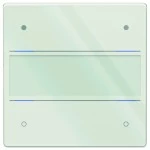 Theben 4969284 KNX Glas-Tastsensor mit 4 Tasten, 4 Status-LEDs und integriertem Temperatursensor 