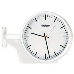Theben 5009251 Wanduhr doppelseitig OSIRIA 242 SR-EIB Strichziffern 