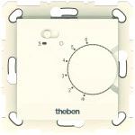 Theben 7460300 Elektronischer Unterputz-Raumthermostat mit Stellrad, Ein/Aus-Schalter und externer 