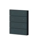 Theben 9080076 4-fach Wippe aus schwarzem Kunststoff (Zubehör) 