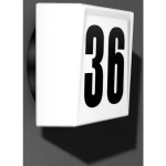 RZB 20124.003 Opalglasleuchten Hausnummernleuchte schwarz-opal A60 60W 