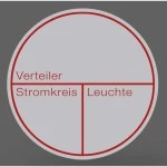 RZB 99350.3 Bezeichnungsschild weiß-rot für Stromkreis 10 Stück 