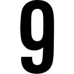 RZB 99222.003.9 Ziffer schwarz 100mm für Hausnummernleuchte 