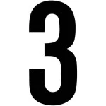 RZB 99223.003.3 Ziffer schwarz 120mm für Hausnummernleuchte 