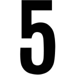 RZB 99223.003.5 Ziffer schwarz 120mm für Hausnummernleuchte 