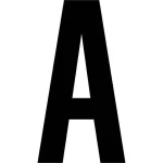 RZB 99222.013.A Buchstabe 'A' schwarz 100mm groß 