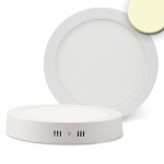 ISOLED 112358 Runde LED Deckenleuchte weiß mit 18W Leistung und warmweißem Licht, DN220 Durchmesser 