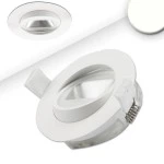 ISOLED 114148 LED Einbaustrahler asymmetrisch COB, weiß, 8W, 50°, IP44, rund, neutralweiß, dimmbar 
