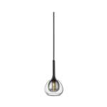 ISOLED 115218 Pendelleuchte, clear/black Glas, E14 