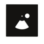 ISOLED 115612 Cover Alu eckig schwarz 