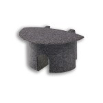 ISOLED 115957 Endkappe EC232 für Profil MAXI-EB V2, grau, rund, 