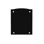 ISOLED 116645 Endkappe EC116 Alu schwarz LAMP30 V1+V2, Halbrund, inkl. Schrauben 