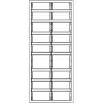 f-tronic 7110724 Verteilerschrank VS2-8-RK, 2-feldrig, 8r, Reihenklemmen, 1250x550x210mm 