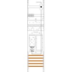 f-tronic 7141028 Zählerfeld ER6-16L-PV, 1-feldrig,H=1050mm,1-eHZ 16mm², Kaskade, 1 HSP, 1 Res. 