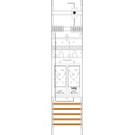 f-tronic 7141180 Zählerfeld E16DS-10-10L-PV, 1-feldrig, H=1050mm, 2-eHZ, mit DS, Kaskade, 1 HSP 