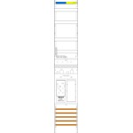 f-tronic 7143004 Zählerfeld ER9-16, 1-feldrig, H=1350mm, 1-eHZ 16mm², 1 Res. 