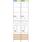 f-tronic 7143006 Zählerfeld ER29-16, 2-feldrig, H=1350mm, 2-eHZ 16mm², 2 Res. 