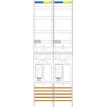 f-tronic 7143156 Zählerfeld ER29DS-16,2-feldrig, H=1350mm, 2-eHZ 16mm² mit DS, 2 Res. 