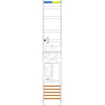 f-tronic 7143200 Zählerfeld ER9DS-HSP,1-feldrig, H=1350mm, 1-eHZ mit DS, 1 HSP, 1 Res. 