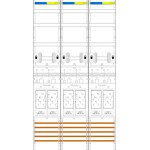 f-tronic 7143268 Zählerfeld E319DS-HSS,H=1350mm, 3-feldrig, 6-eHZ mit DS, 6 HSS 