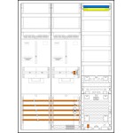 f-tronic 7190501 Zählerschranksystem 3HZ732APZRFZB6, 2 ZP, 1 VAPZRFZ inkl. APL, SPVGB6, 2 PPV, 1 PL150 