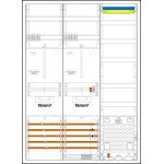 f-tronic 7190602 Zählerschranksystem 3HZ732APZD01-16, 2 ZP 16mm², 1 VAPZ inkl. APL,SPVGD01,2 PPV, 1 PL150 
