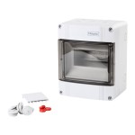 f-tronic 7240031 FR Kleinverteiler APV6, IP65, 1r., 6 Module, mit Kunststofftür 