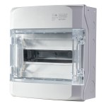 f-tronic 7270001 AP Feuchtraumverteiler IP65, NEPTUN12, 1-reihig, mit Belüftungssystem 