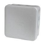 f-tronic 7340159 FR Abzweigkasten E1210, 80x80x37mm, IP55, gr/gr, o. Laschen,m. Durchstoßmembran 