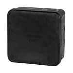 f-tronic 7340168 FR Abzweigkasten E1210sw, 80x80x37mm, IP55, sw/gr, o. Laschen,m. Durchstoßmembran 