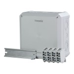 f-tronic 7340232 FR-Abzweigkasten 180x180x93mm, HLAK 4-pol. 25qmm, Hutsch., PS, IP66, grau, NFK18gr-HLAK4p25 