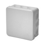 f-tronic 7340475 FR Abzweigkasten E1310gr, 85x85x37mm, IP55, gr/gr, o. Laschen,m. Durchstoßmembran 