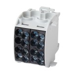 f-tronic 7730014 Hauptleitungsabzweigklemme, 25mm², 1polig, CU/AL, schwarz, Doppelblock, HLAK1p25DALUsw 