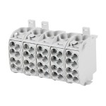 f-tronic 7730020 Hauptleitungsabzweigklemme, 25mm², 5polig, CU/AL, grau, HLAK5p25ALUgr 