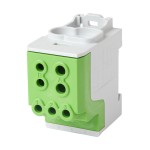 f-tronic 7730047 Unterverteilungsblock 200A, 1polig,gn/ge,CU/AL,UVB200ALUgn, 1x70mm²+1x35mm²+6x16mm² 