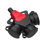 PC Electric 253711-SR 3-Wegekupplung Taurus2 Gummi m rot Thermoplast IP54 16 250 V Schraubklemme gerade 