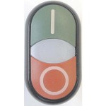 Eaton M22-DDLF-GR-X1/X0 Doppeldrucktaste beleuch. flach 