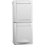 Panasonic 90591198-DE Steckdose/Wechselsch-Kombi senkr.FR-AP IP54 weiß 