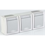 Panasonic 90591498-DE Steckdose 3-fach waager. FR-AP IP54 