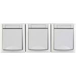 Panasonic 90591599-DE Steckdose 3-fach waager. FR-AP weiß 